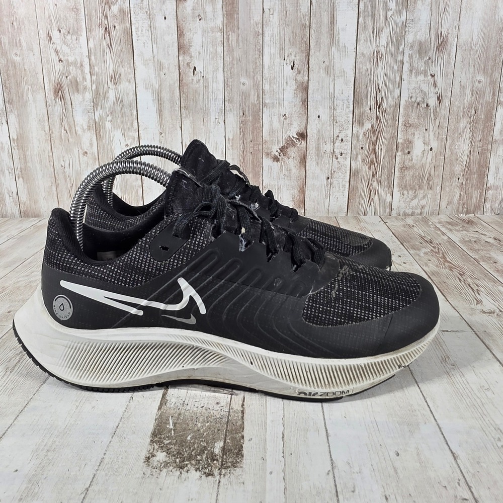Nike Air Zoom Pegasus 38 Shield Black White Running Shoes DC4074-001 Womens 7.5